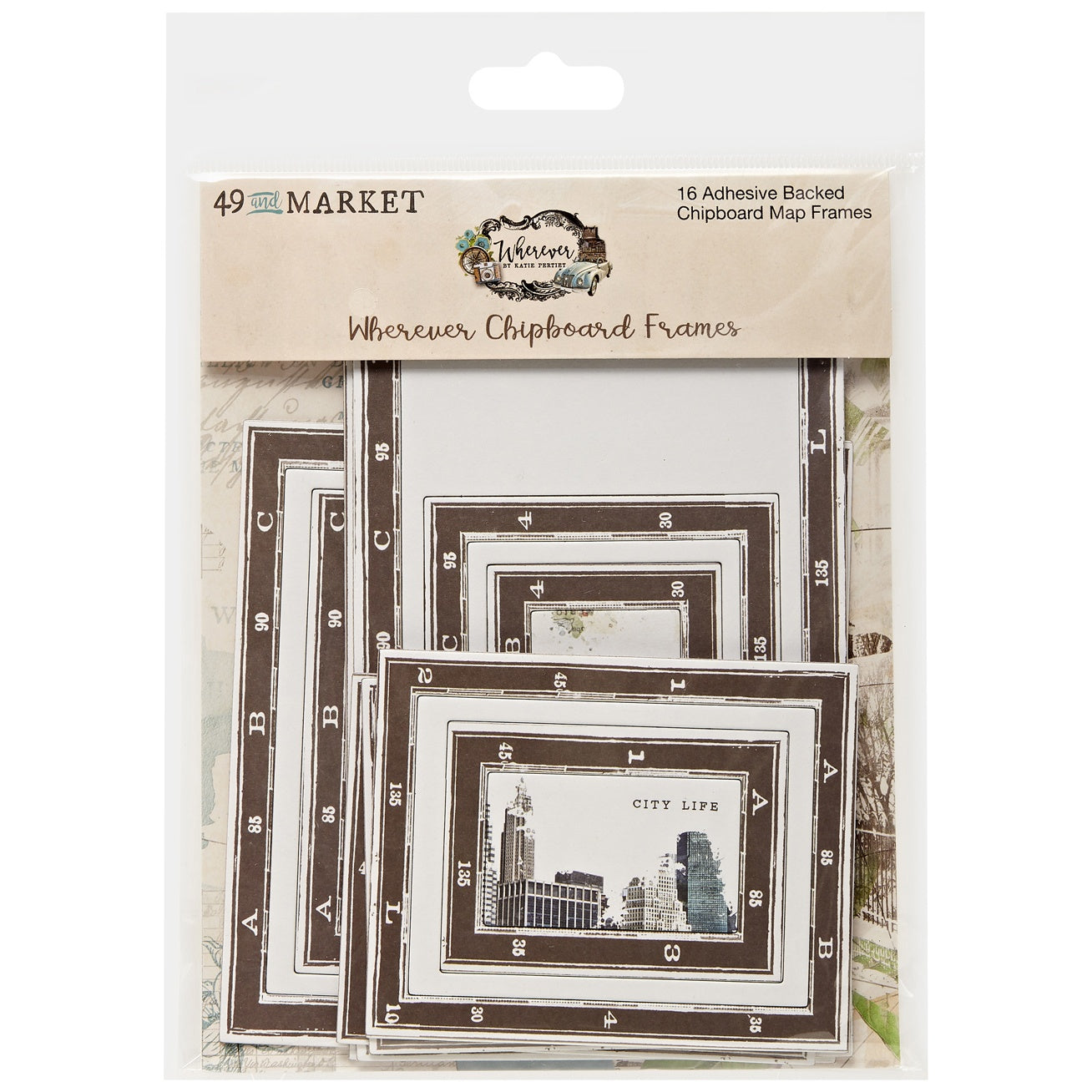 700395PK 49 and Market WHEREVER CHIPBOARD FRAMES 16pc - Image 1