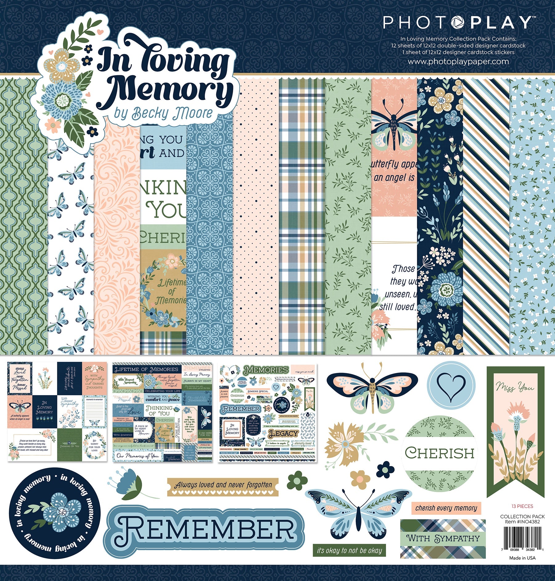 700580PK Photoplay IN LOVING MEMORY 12X12 Paper Collection Pack - Image 1