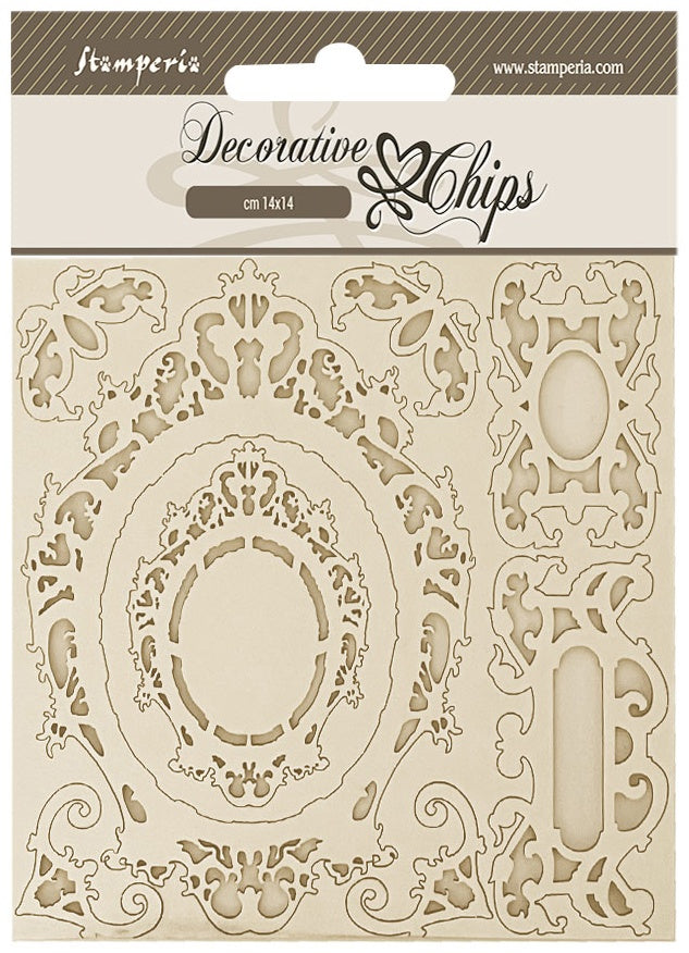 703350PK Stamperia Decorative Chips SIR VAGABOND Frames Chipboard 8pc - Image 1