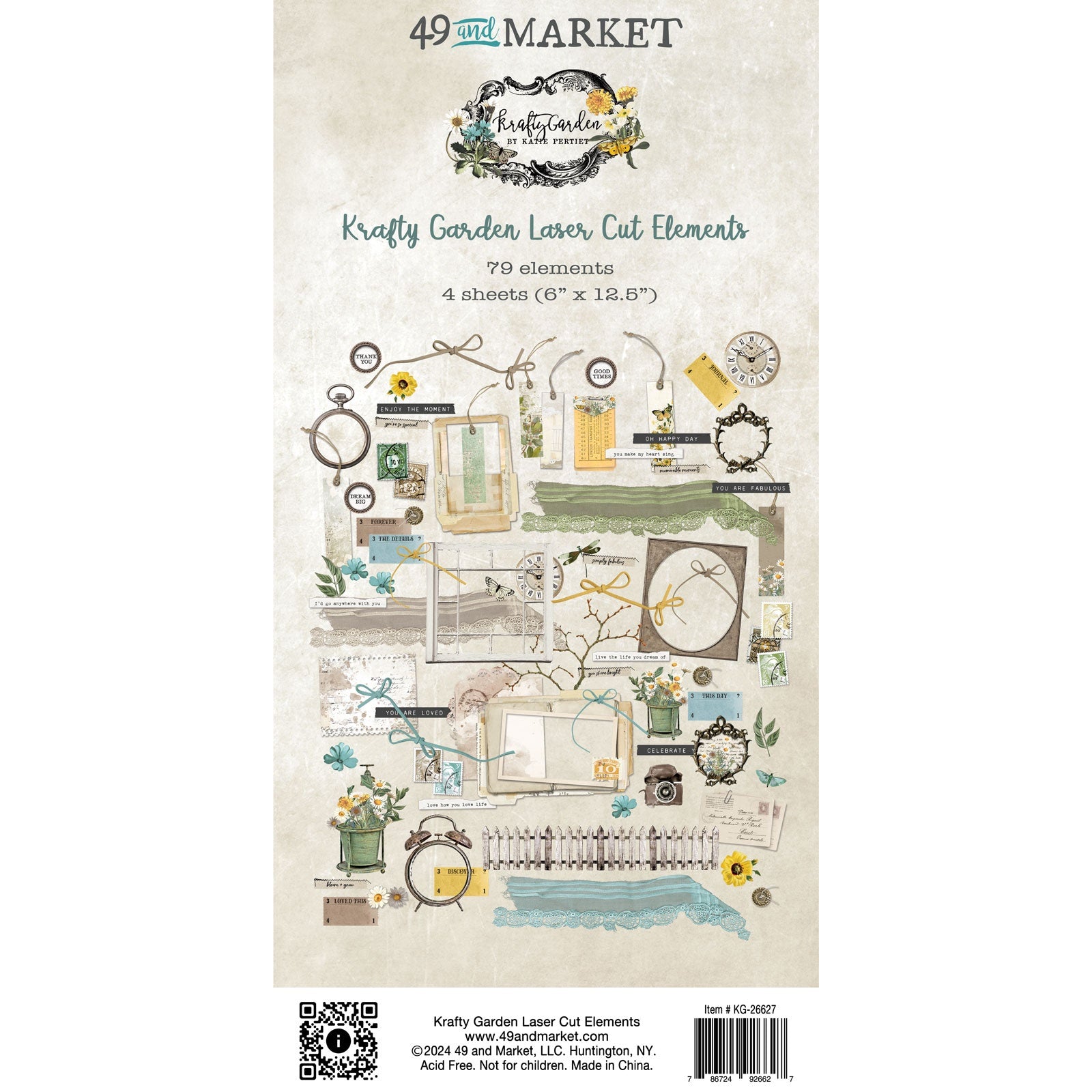 704179PK 49 and Market Krafty Garden LASER CUT ELEMENTS 79pc - Image 1