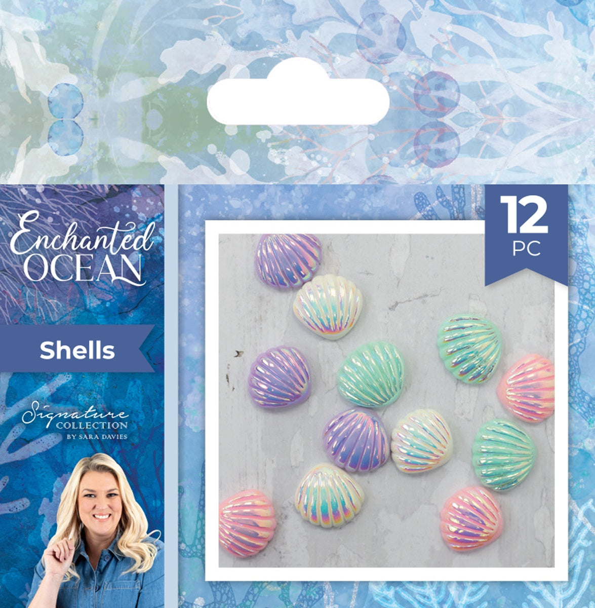 704960PK Crafter’s Companion ENCHANTED OCEAN Shells 12pc. - Image 1