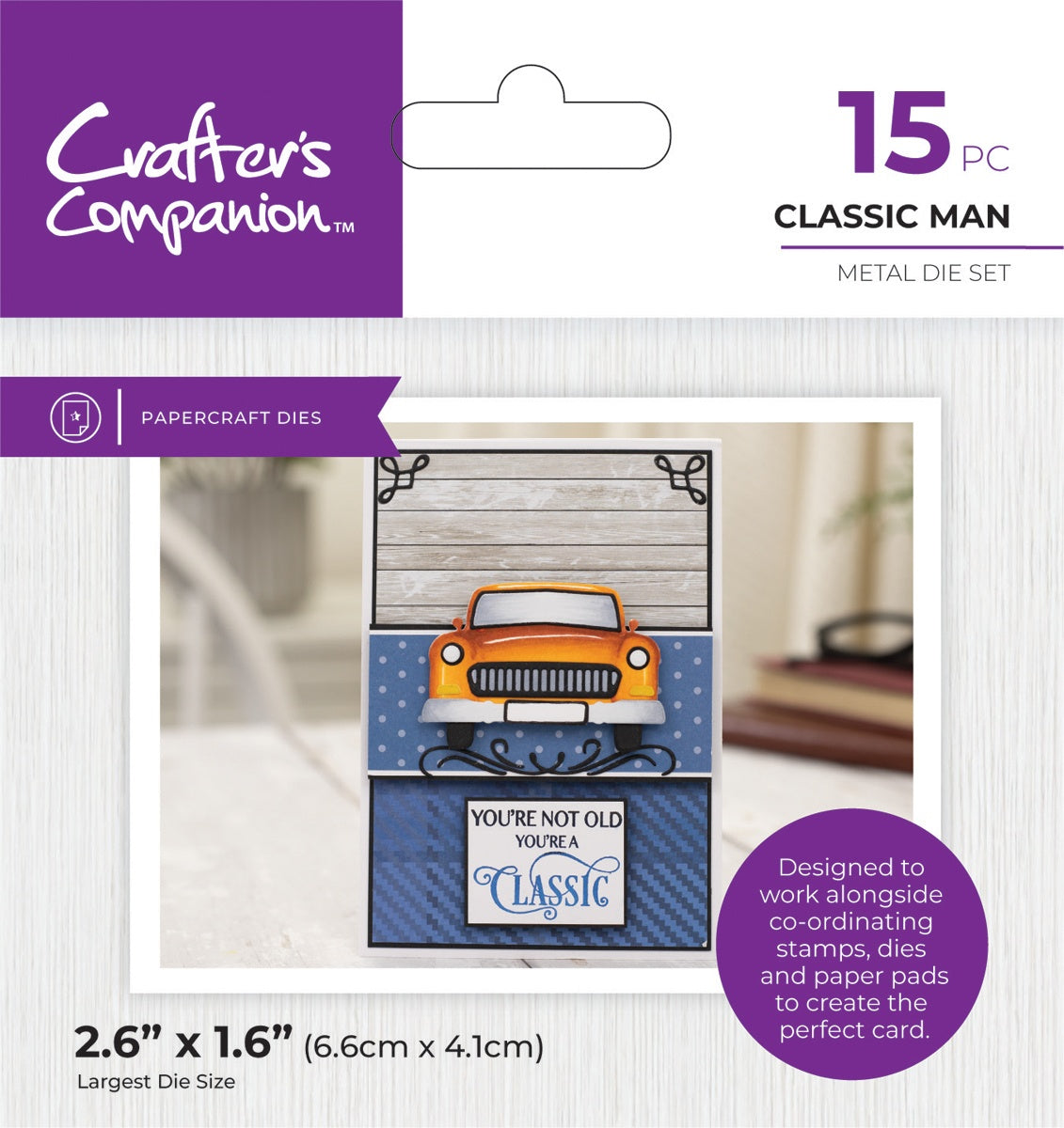 705059PK Crafters Companion CLASSIC MAN Metal Die Set 15pc - Image 1