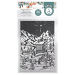Tonic Studios A Very Festive Fayre WINTER VILLAGE 3D Embossing Folder