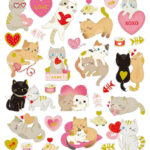 Sticker King KITTY LOVE Foil Stickers 30pc