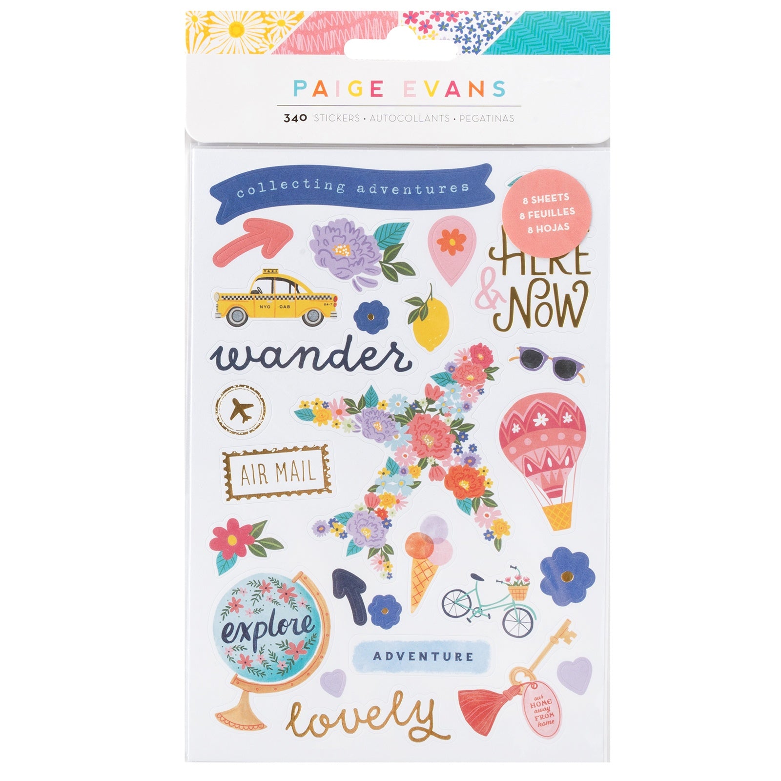 709323PK Paige Evans ADVENTUROUS Stickers 340pc - Image 1