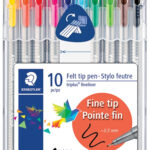 Staedtler TRIPLUS Fineliner Pens Felt Tip 10pc 0.3mm
