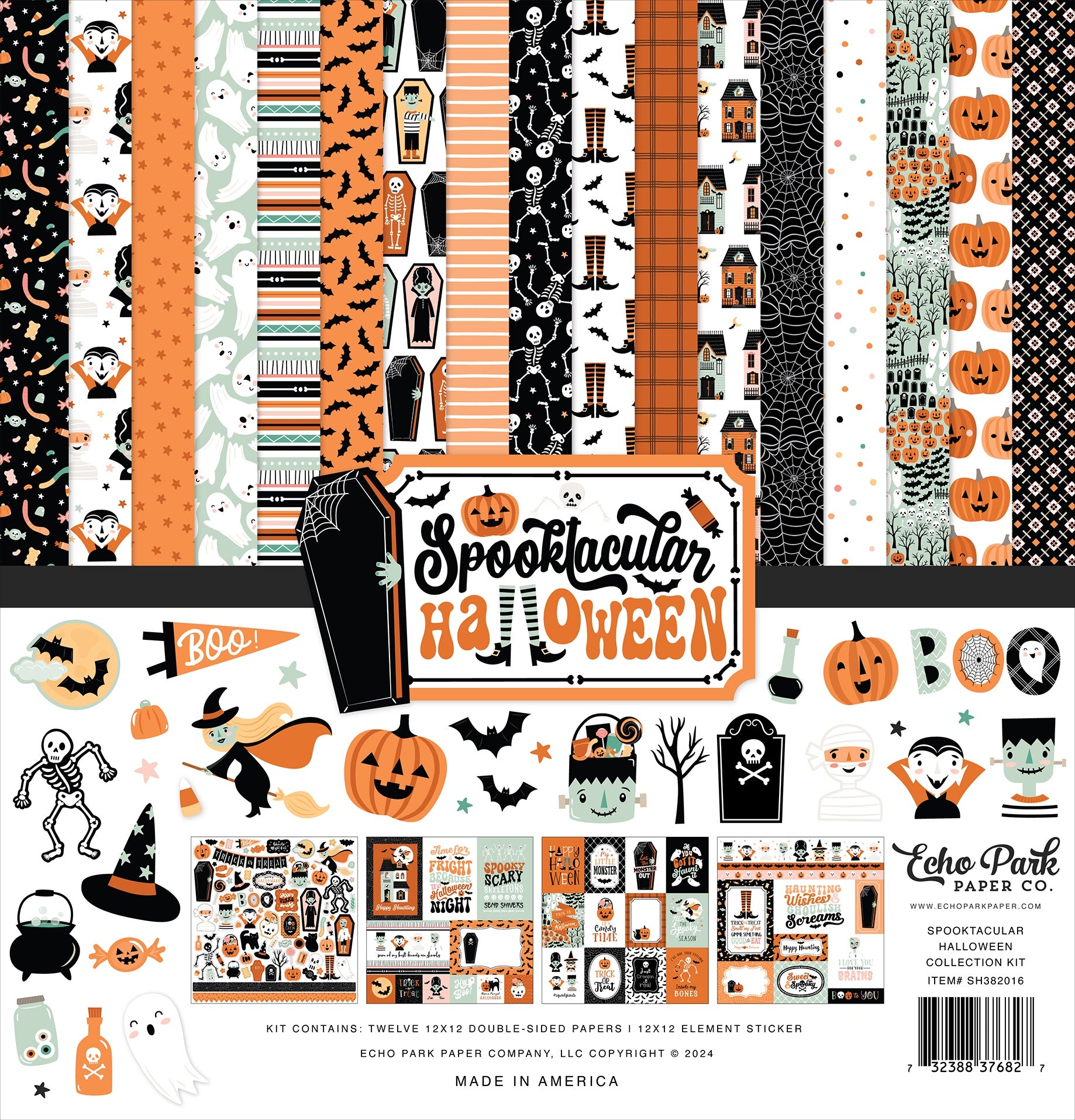 711193PK Echo Park SPOOKTACULAR HALLOWEEN Collection Kit 12"X12" - Image 1