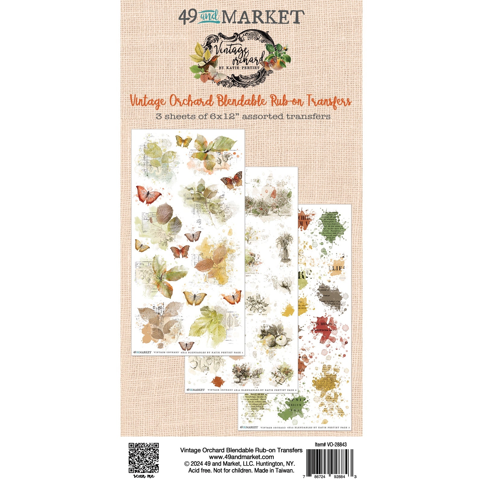 711949PK 49 and Market VINTAGE ORCHARD Blendable Rub-On Transfers - Image 1