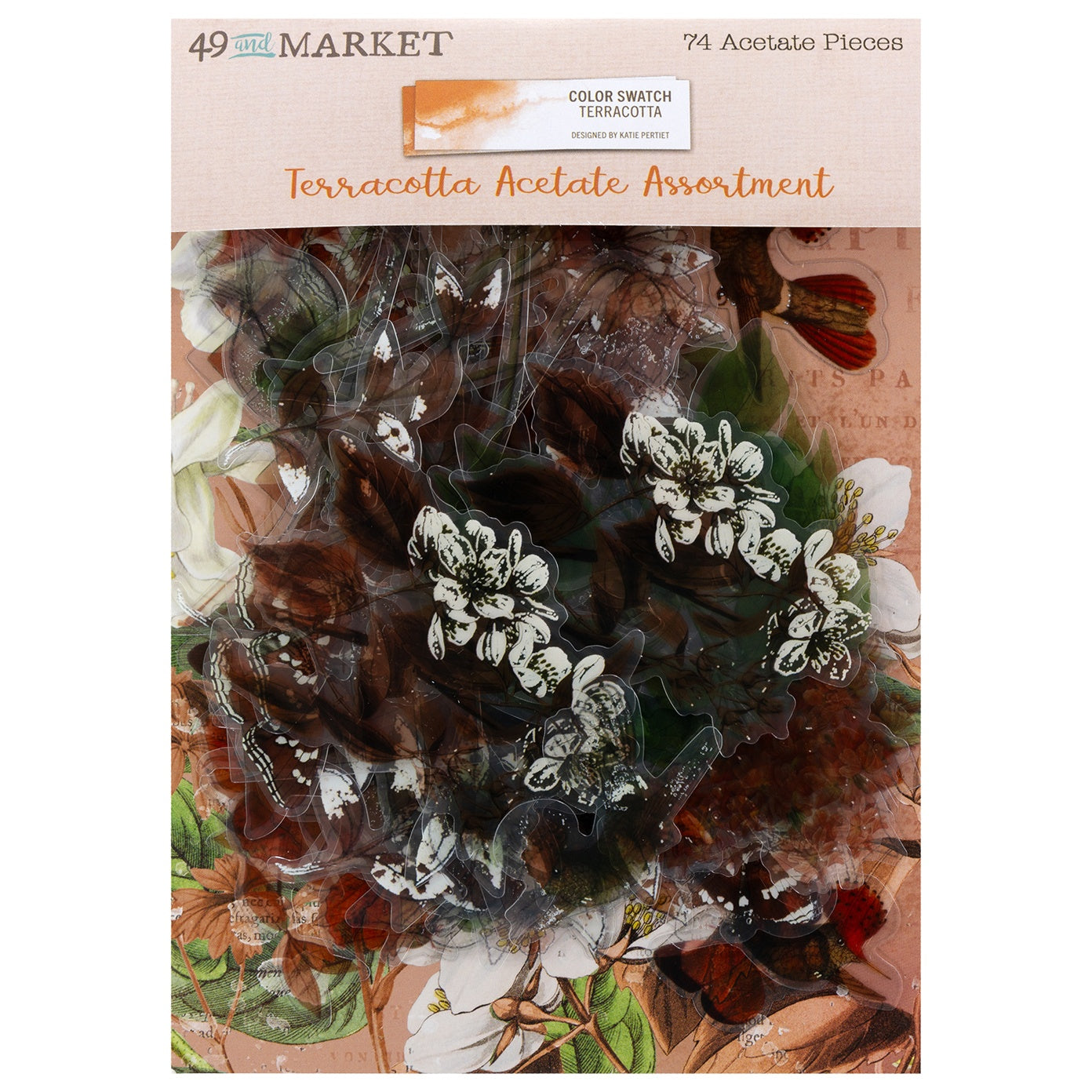 713568PK 49 and Market Color Swatch TERRACOTTA Acetate Assortment 74pc - Image 1