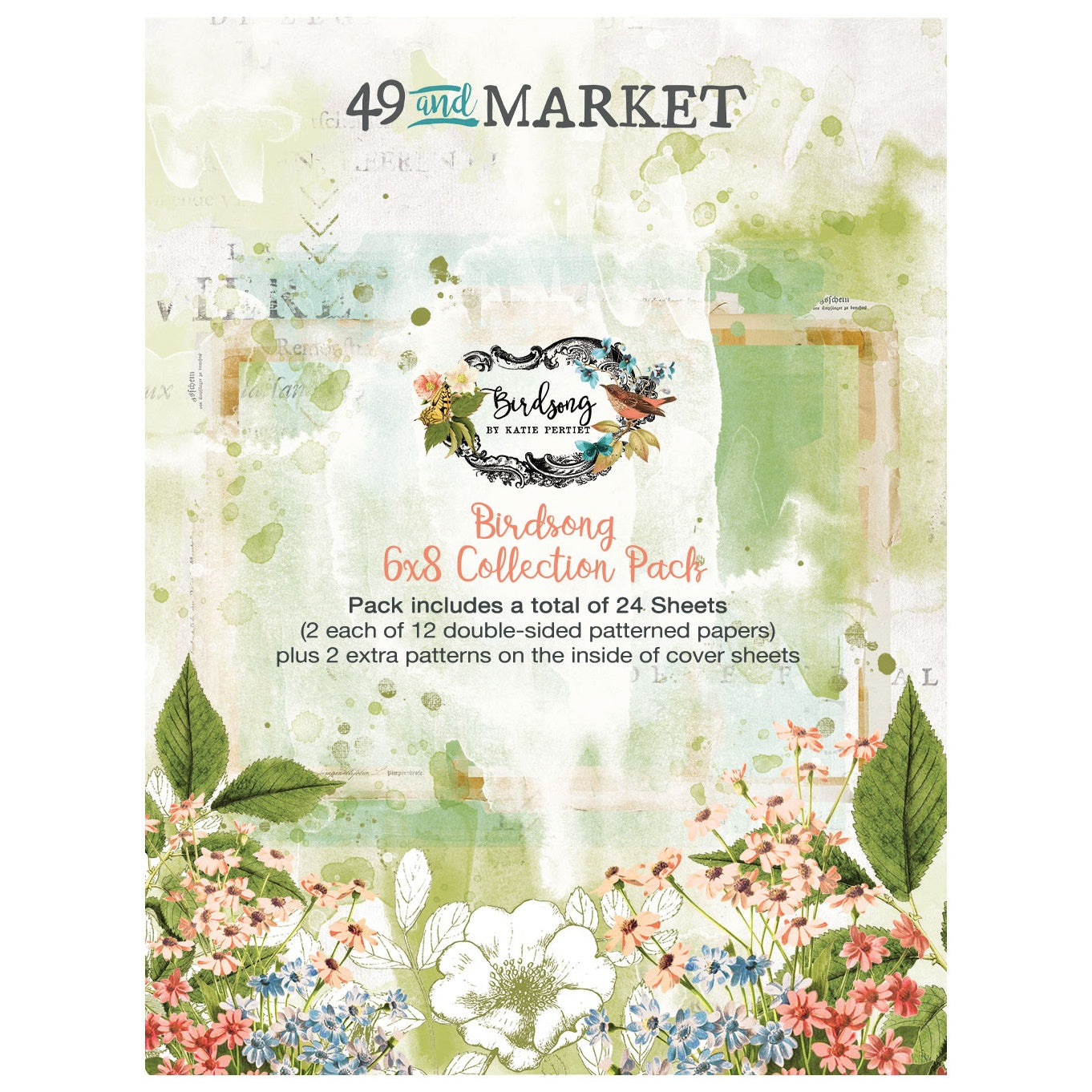 713587PK 49 and Market BIRDSONG 6”X8” Collection Paper Pack - Image 1