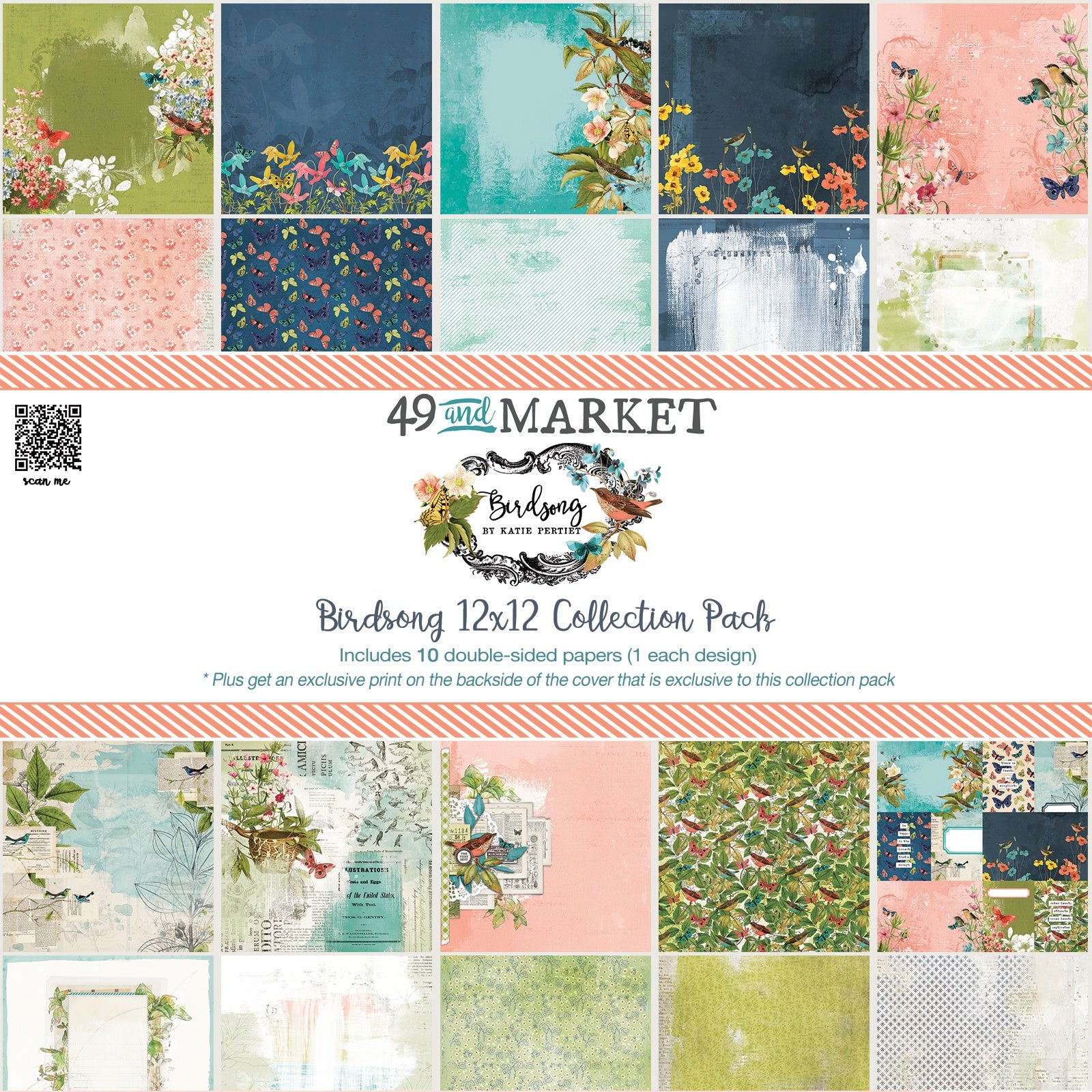 713597PK 49 and Market BIRDSONG 12X12 Collection Paper Pack - Image 1