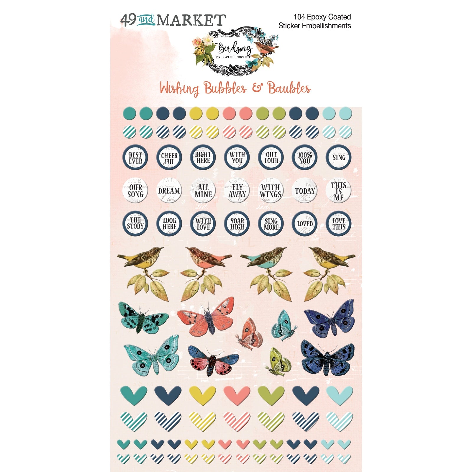 713600PK 49 and Market BIRDSONG Wishing Bubbles & Baubles - Image 1