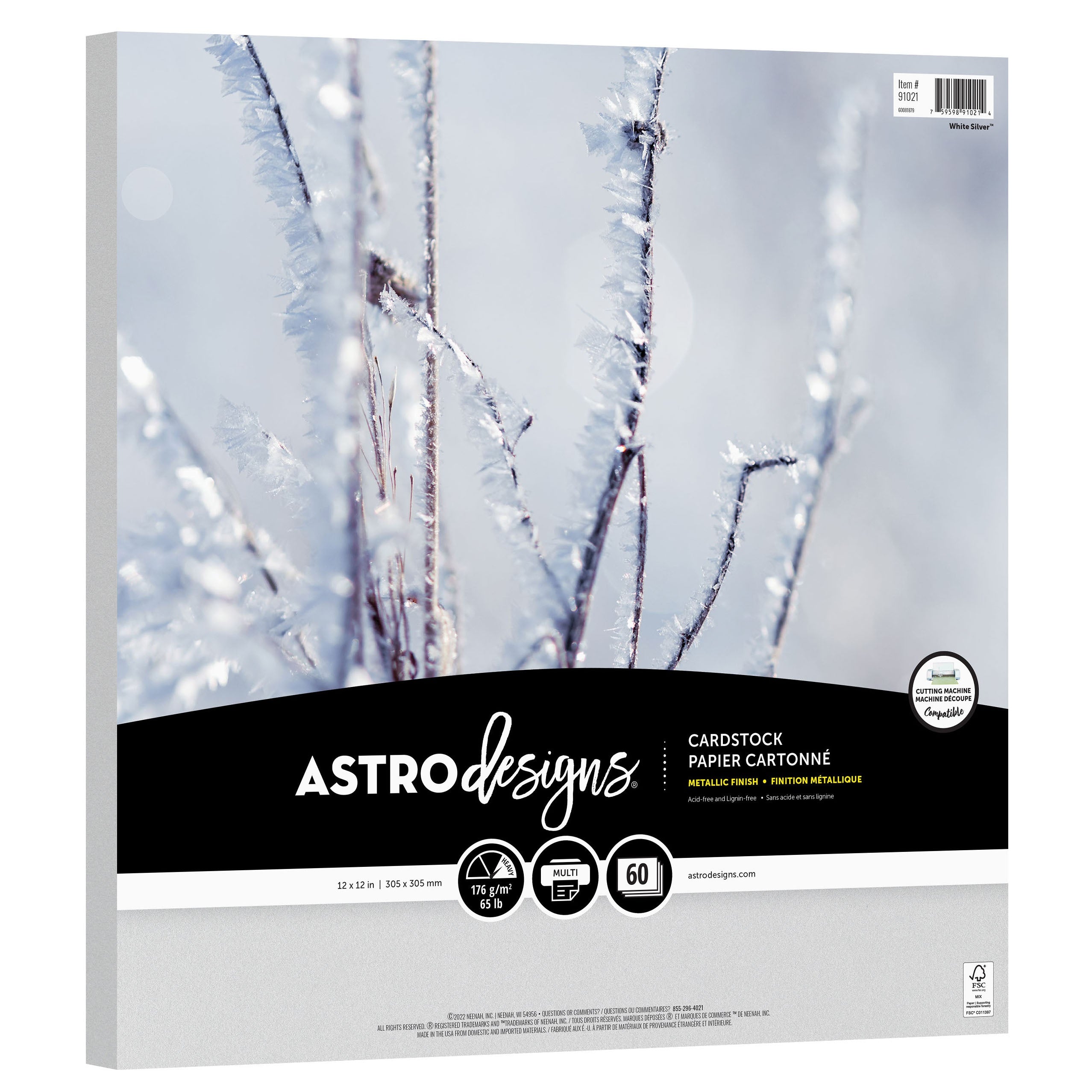 718060PK Astro Designs METALLIC FINISH 12”X12” Cardstock 60 Sheets - Image 1