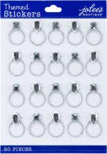 Jolee's Boutique Themed Stickers SILVER WEDDING RINGS REPEAT