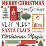 Carta Bella CHRISTMAS VILLAGE Chipboard Words & Phrases 32pc