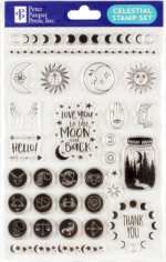 Peter Pauper CELESTIAL Clear Silicone Stamp Set