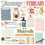 Simple Stories LIFE IN PHOTOS 12 Month Memory 12”X12” Calendar Kit