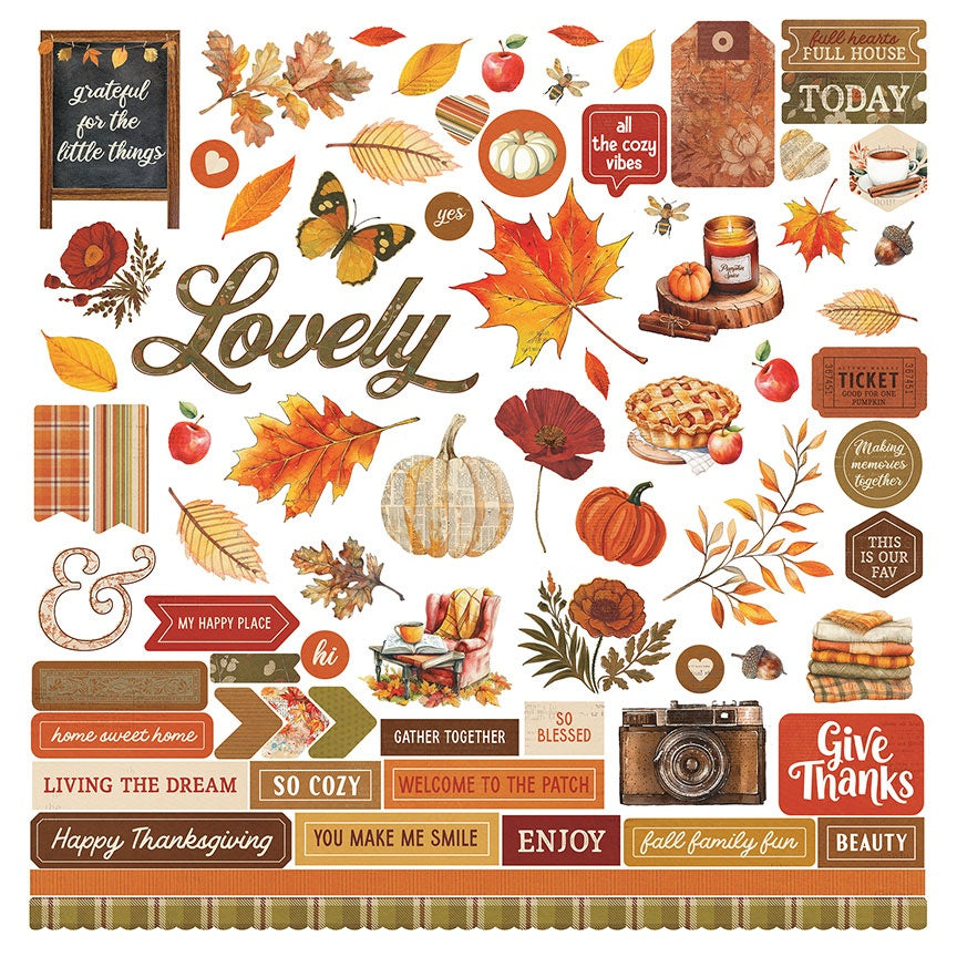731918PR Photoplay AUTUMN JUNQUE 12”X12” Element Stickers - Image 1