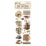 Stamperia COFFEE AND CHOCOLATE RUB ON Rubon Sheet