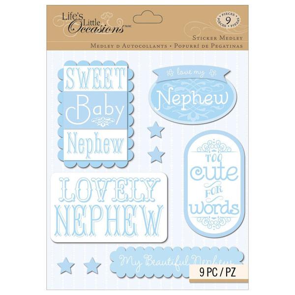 73AD6B4D-BE2C-4171-A635-6C186A349A30 Life's Little Occasions LLO NEPHEWS 3D Stickers - Image 1
