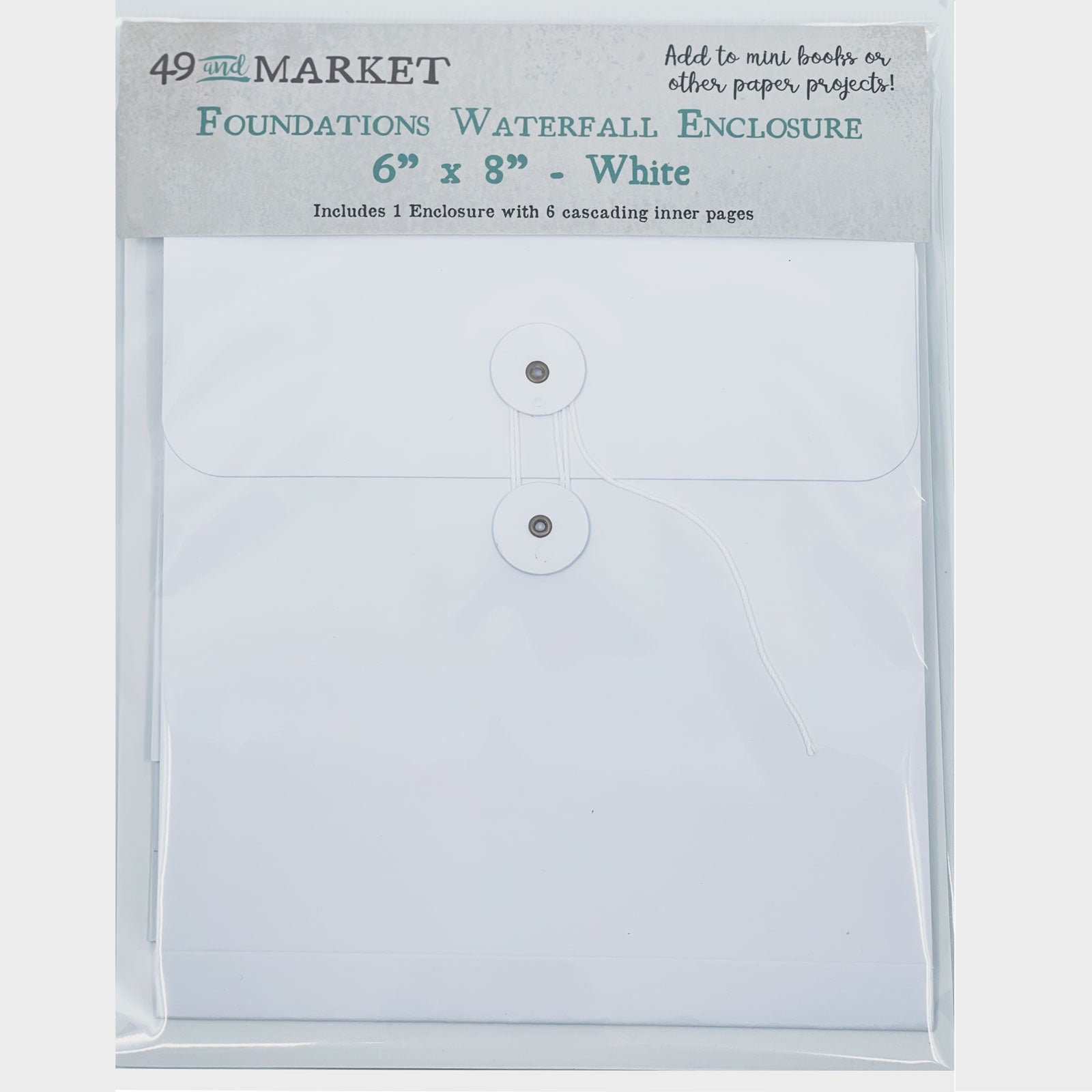 74594FC8-ABAA-49E5-8C21-448BE55B6850 49 and Market Foundations WATERFALL ENCLOSURE 6"X8" White - Image 1