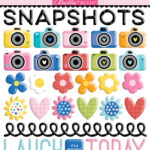 Bella Blvd Documented SNAPSHOTS Puffy Stickers 43pc