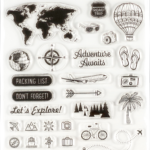 Peter Pauper TRAVEL Clear Silicone Stamp Set