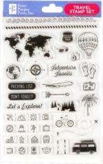 Peter Pauper TRAVEL Clear Silicone Stamp Set
