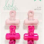 Heidi Swapp PINKS Bulldog Clips 6pc