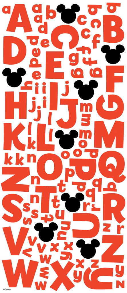 777EF5F9-FBEC-4AAA-AD2B-08992FD47E33 EK Success MICKEY ALPHABET Stickers 110 pc. - Image 1