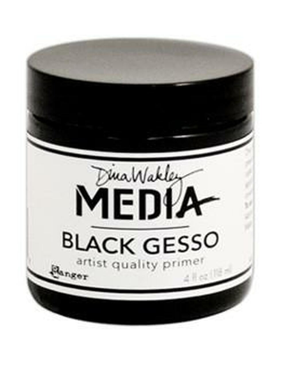 782DE5E9-7576-44C0-8100-481E8F819575 Ranger Dina Wakley Media BLACK GESSO Primer 4oz - Image 1