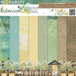49 and Market BOTANICAL BUZZ 12X12 Solids Collection Pack