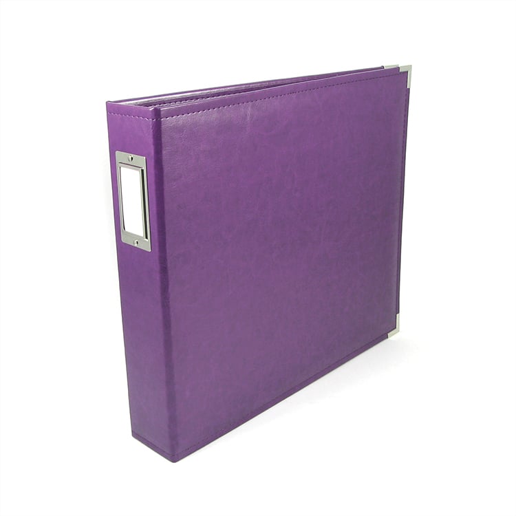 7A69CA72-D860-4725-B5EC-CAE21A89A564 We R Classic Leather Album GRAPE SODA 12"X12" D Ring Memory Scrapbook - Image 1
