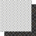 Scrapbook Customs GRAD CAP PLAID 12"X12" Scrapbook Paper