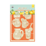 P13 Fresh Lemonade LEMON JARS GLASSES Light Chipboard Embellishments Set45