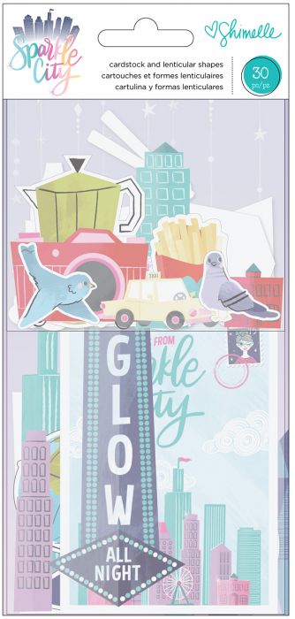 7B939E13-8DE0-421C-AFCD-0696783BDAE4 Shimelle SPARKLE CITY Ephemera 30 pc. - Image 1
