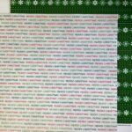 Scrapbook Customs MERRY CHRISTMAS GREEN SNOWFLAKES 12"X12" Scrapbook Paper