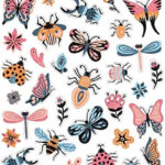 Sticker King NATURE BUGS Stickers Glitter 30pc