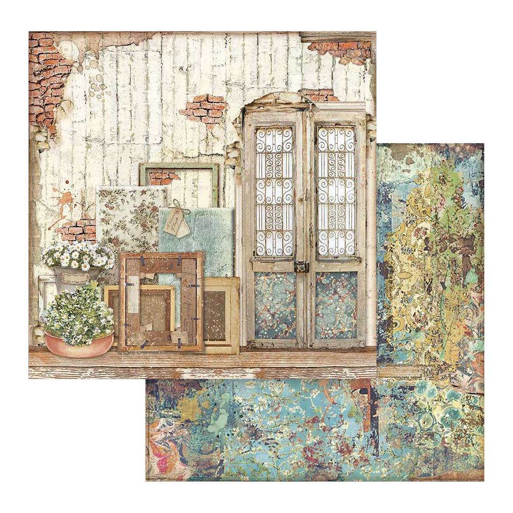 7E7D7E17-E0CE-44DA-8E77-D6829EF11AA6 Stamperia Atelier De Arts DOOR SBB777 12"X12" Scrapbook Paper - Image 1