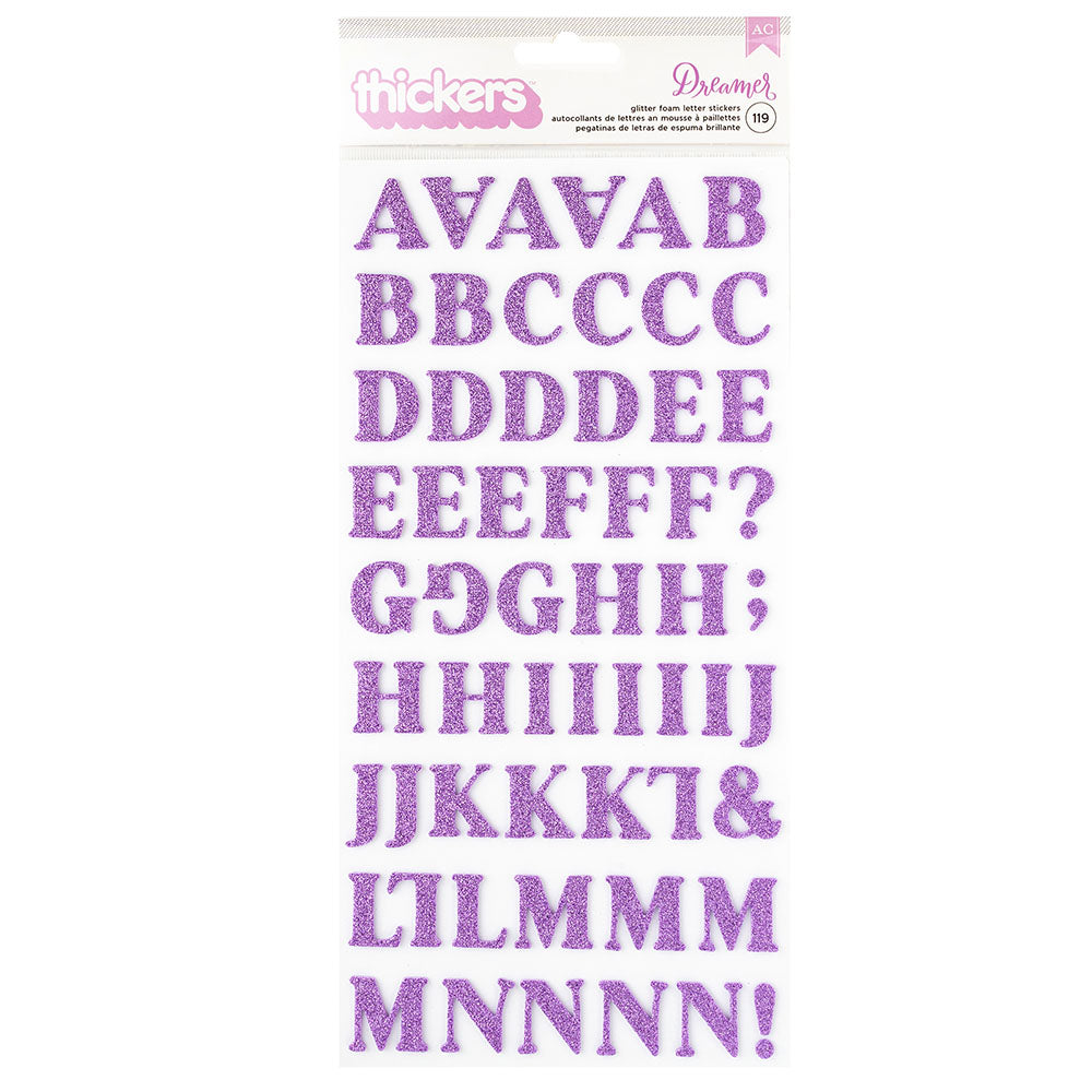 7EC0FD4D-A690-4A93-97F2-1F2C4246AF86 Thickers DREAMER Glitter Foam Alphabet Stickers - Image 1