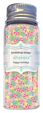 Doodlebug Tinsel Time HAPPY HOLIDAYS Shakers