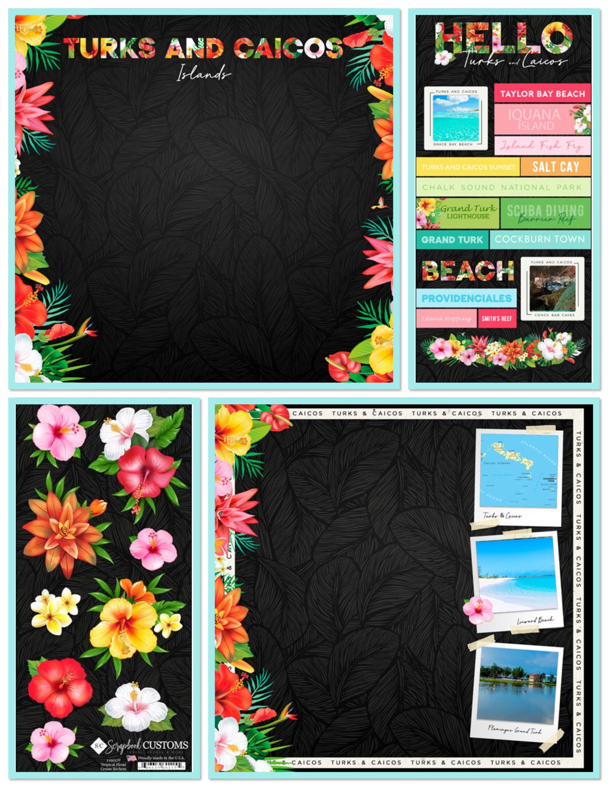 846EDC6D-CD50-4839-A597-014C4B8AC361 Scrapbooksrus TURKS AND CAICOS 12”X12” Scrapbook Kit - Image 1