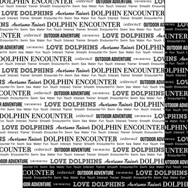 84F48331-B223-4CB0-B3EB-05A9789DBC9E DOLPHIN ENCOUNTER PRIDE 2 12X12 Scrapbook Paper Scrapbook Customs - Image 1