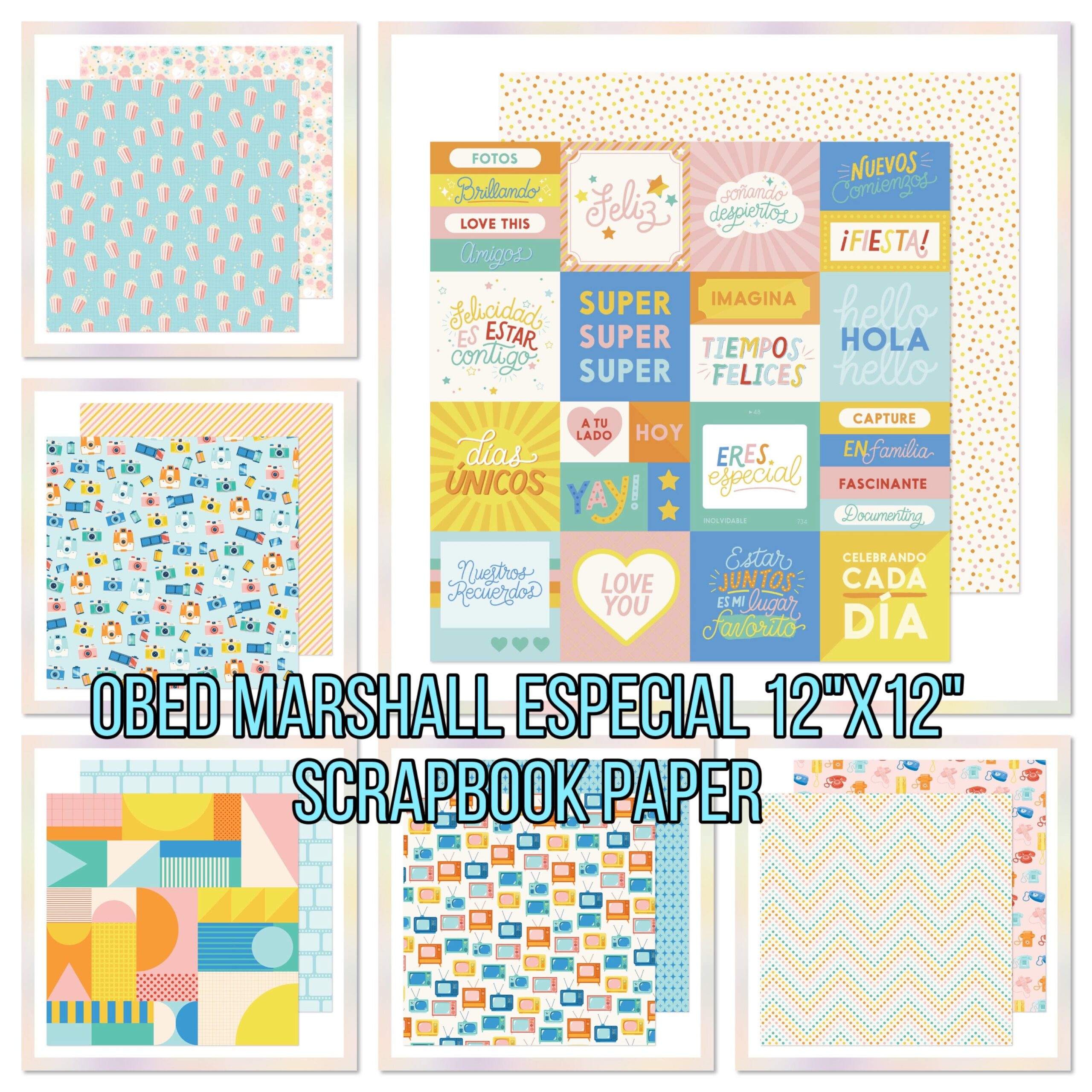 86A88F07-A870-41E1-A8F4-C611E0F5FC0A Obed Marshall ESPECIAL 12"X12" Scrapbook Paper - Image 1