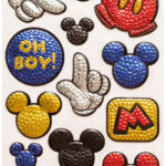 Ek Success MICKEY FAUX SEQUINS Dimensional Stickers 19pc