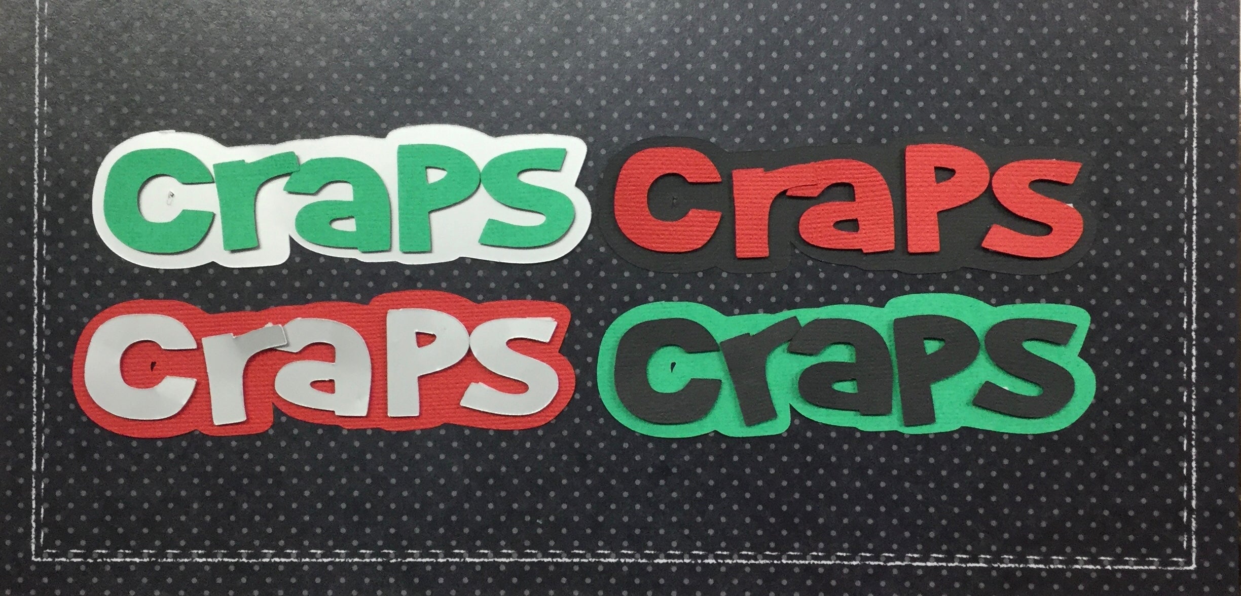 876F319A-D041-40CB-B075-E77CC5F2E494 CRAPS Vegas Scrapbook Die Cuts - Image 1