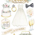 Paper House OUR WEDDING 3D Stickers 12pc
