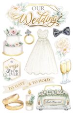 Paper House OUR WEDDING 3D Stickers 12pc