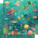 Graphic 45 Seas The Day DIVE INTO HAPPINESS 12X12 Scrapbook Paper