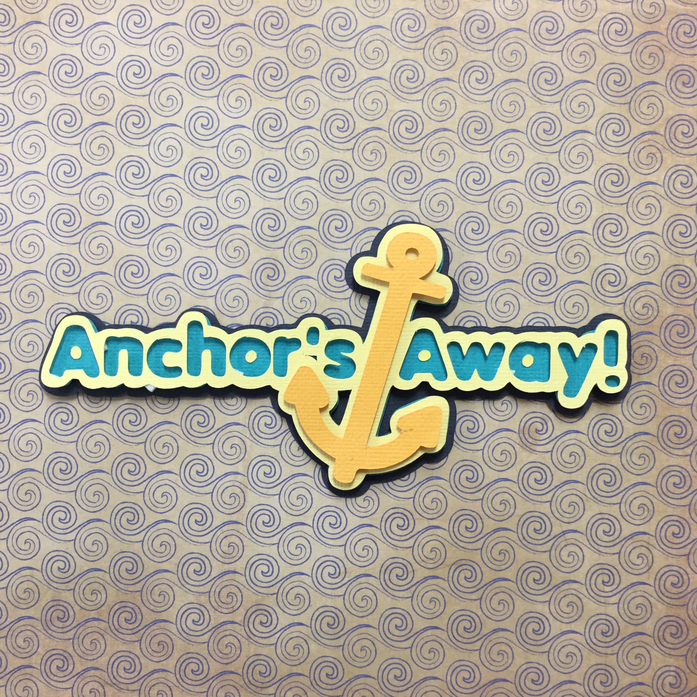 8940BDC3-6846-4713-B6DA-D3C9DA32A480 ANCHOR’S AWAY Diecut 3D Scrapbook Embellishment - Image 1